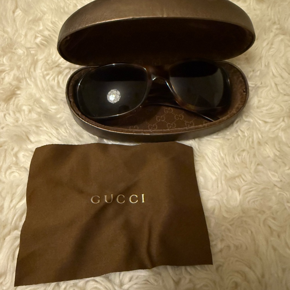 Gucci Dark Brown Sunglasses with Case